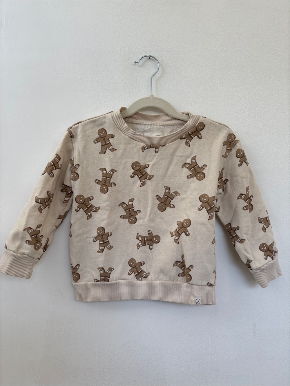 Christmas Sweatshirt 4T Gingerbread Print by Carters